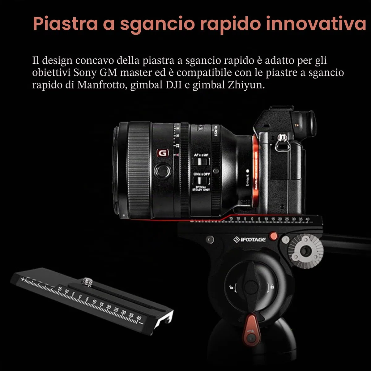 IFOOTAGE Testa Fluida Video Komodo K5S, Testa Fluida per Treppiede per Fotocamere con Piastra a Sgancio Rapido, per Fotografia Professionale, Creazione di Contenuti, Vlogging e Produzione Video