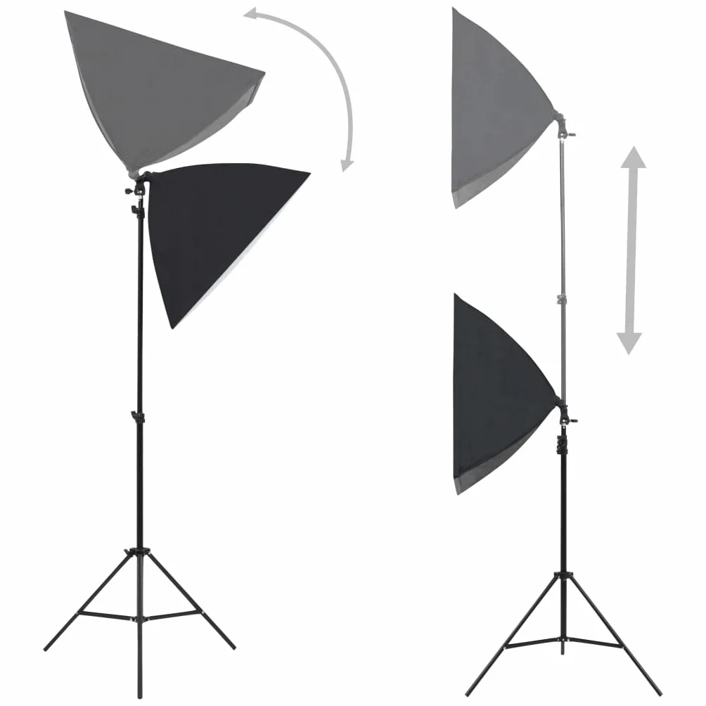 Set da studio fotografico con luci, sistema di sfondo, riflettori, softbox dimmerabile, treppiede, borsa per trasporto, per ritratti, prodotti e videografia in studio domestico e ambiente