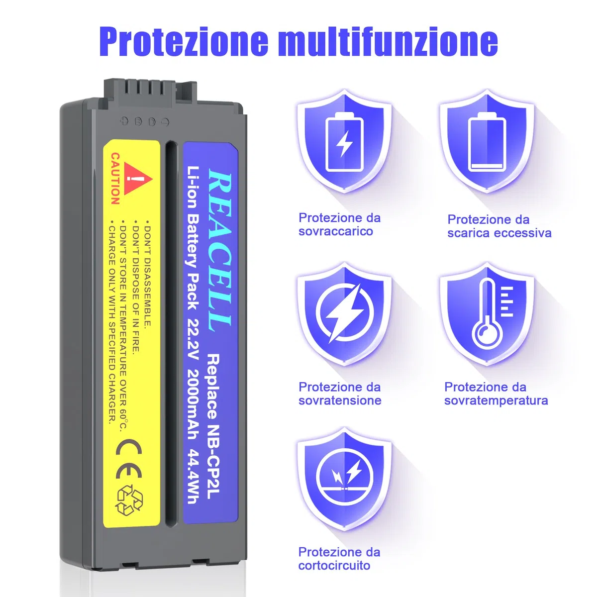 Batteria NB-CP2L da 2000 mAh per Canon NB-CP1L Batteria CP2L compatibile con le stampanti fotografiche Canon Selphy CP1500 CP1300 CP900 CP910 CP800 CP200 CP1300