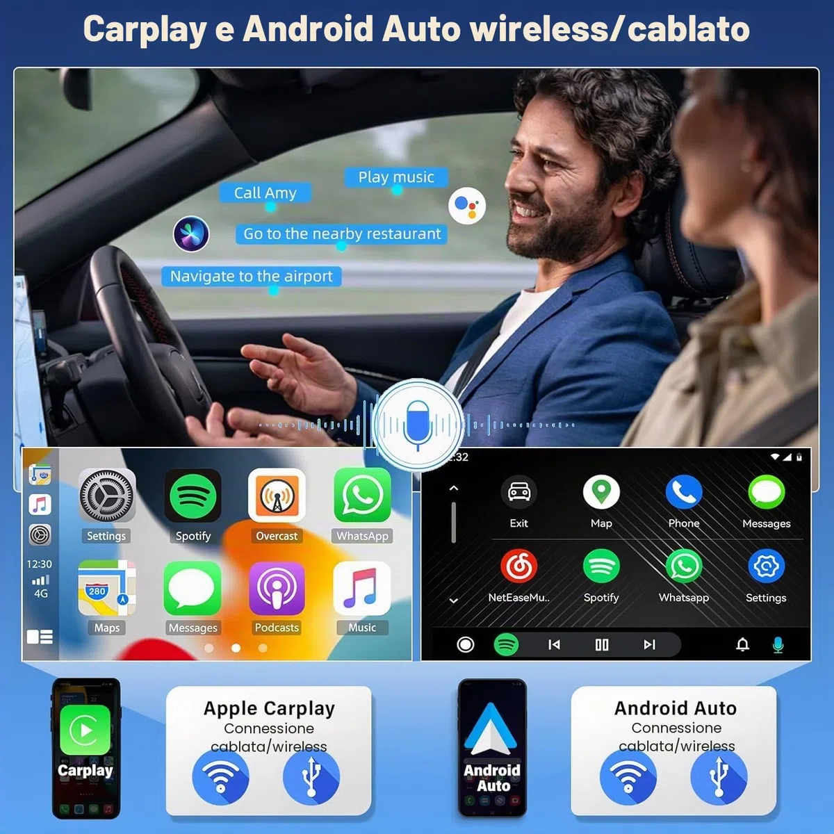 2+32G Android 13 Autoradio per VW Tiguan 2009-2015 2016 2017 con Carplay Android Auto, 7 pollici Touchscreen Lettore Ricevitore Multimediale Digitale con Bluetooth WiFi FM navigazione GPS