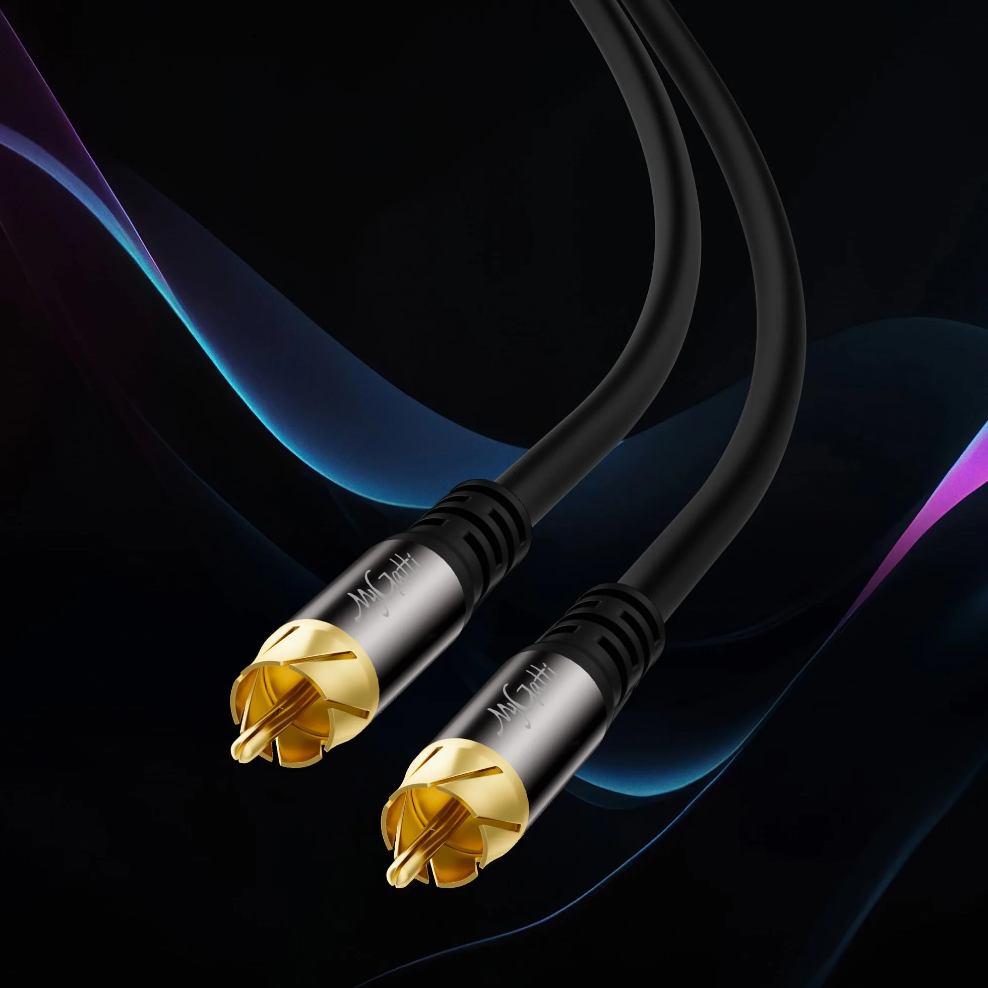Cavo subwoofer 20 m,cavo RCA a RCA,doppia schermatura S/PDIF cavi Cinch coassiale digitale,per home theater,HDTV,subwoofer,sistema Hi-Fi,amplificatore,rame stagnato, +5 fascette