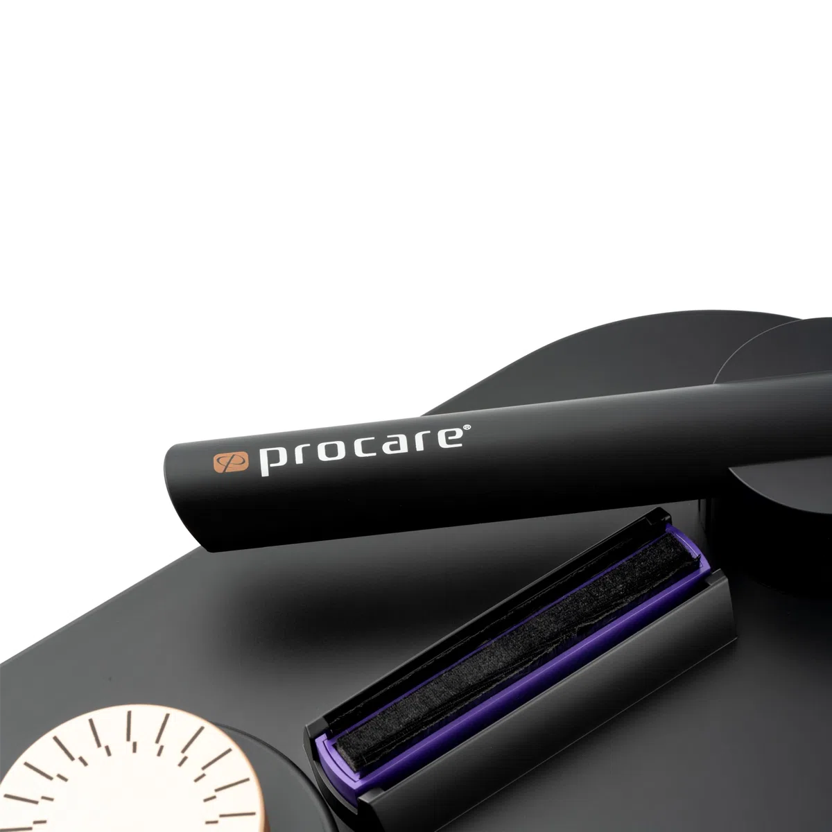Procare Vinyl-Xperience - Kit di pulizia per dischi PRO: include una macchina per la pulizia dei dischi, spazzola antistatica in fibra di carbonio, spazzola per dischi in morbido velluto, soffiatore