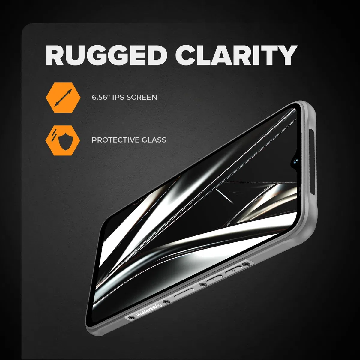 Hammer Blade Va 5G Smartphone ultra-rugged, IP69, 6000mAh, 6,56 pollici, 8GB di RAM integrata, 128/1T GB, Android 14, fotocamera da 50mpx, schermo Gorilla Glass, NFC, VoLTE