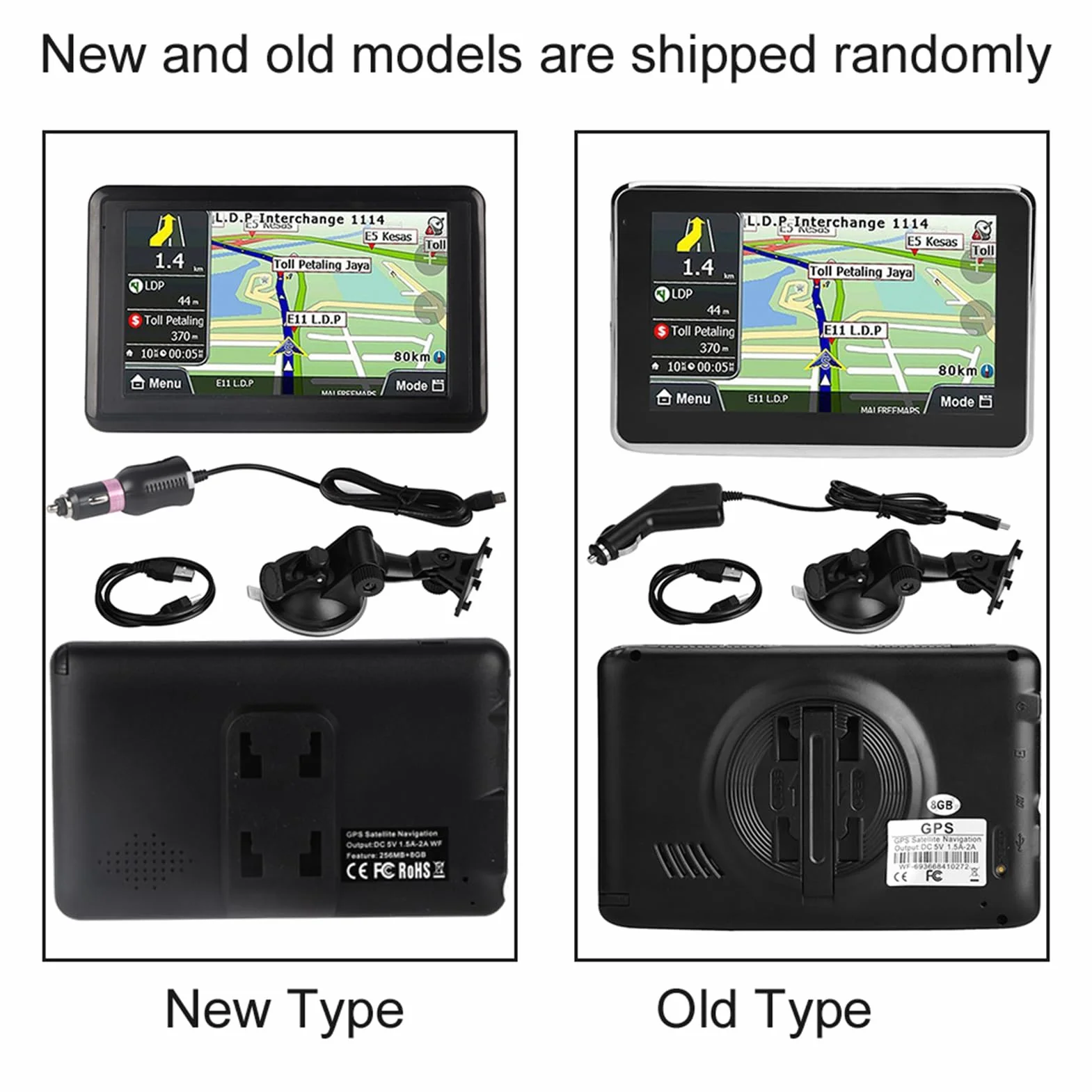 Navigazione GPS, Navigatore GPS Touch Screen Doppio Sistema di Navigazione DDR256M 8G MP3 FM Mappa Europa 508 Universale per Auto Camion Camper