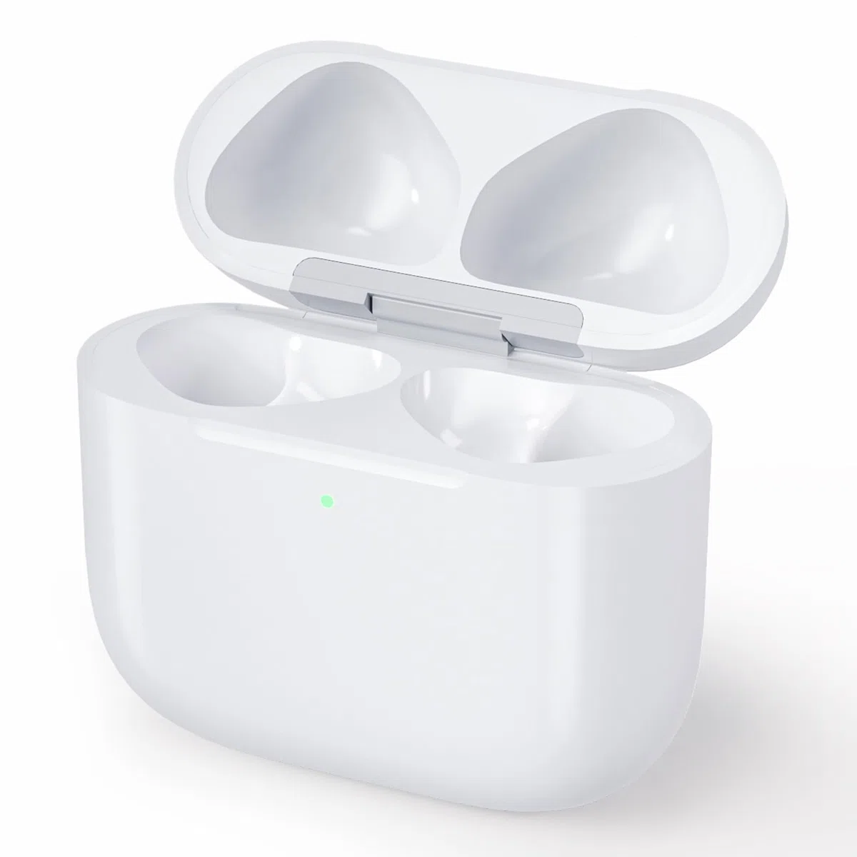 Custodia di ricarica wireless di ricambio compatibile con AirPods 4, custodia di ricarica di ricarica con pulsante di sincronizzazione Bluetooth, bianco (da USB-C)