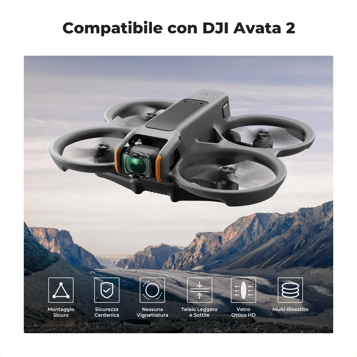 K&F CONCEPT Filtro per DJI Avata 2, Kit de ND Filtri per Avata 2 con UV, Polarizzatore Filtro PL, ND8, ND16, ND32, ND64 Compatibile con DJI Avata 2 per 28 Strati Nano Rivestimento