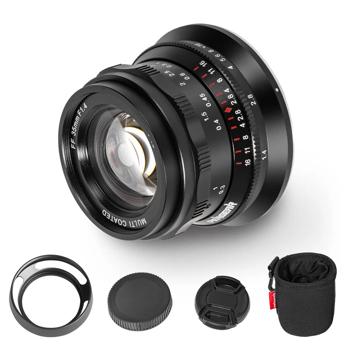 PERGEAR 35mm F1.4 obiettivo full frame con messa a fuoco manuale, compatibile con fotocamere mirrorless full frame con attacco L T TL TL2 CL, DC-S5 DC-S1H DC-S1R DC-S1 DC-BS1H e fp fp-L