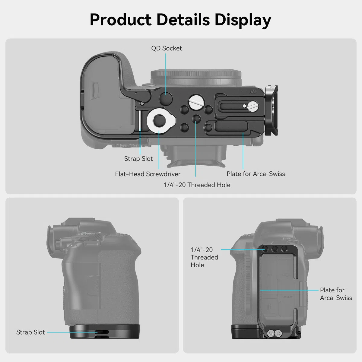SMALLRIG L Bracket per Canon R6 Mark II / R5 / R5 C / R6-4160