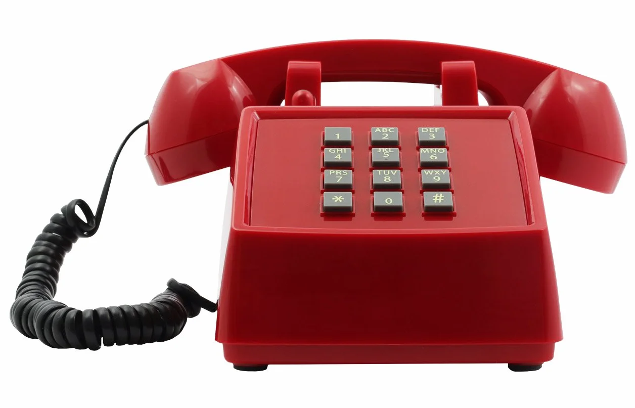 Opis PushMeFon Cable: Telefono Vintage Fisso Anni 80, Telefono Vecchio Stile per Casa, Design Classico Rosso