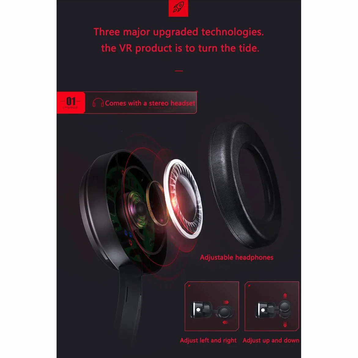 Cuffie per realtà virtuale Controller e occhiali, per videogiochi 3D e smartphone iOS/Android