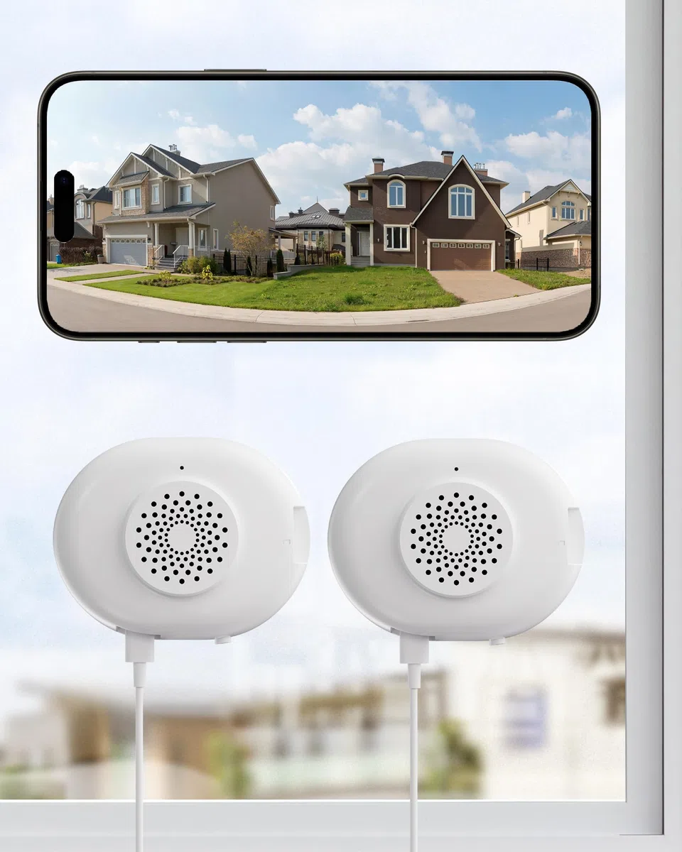 ZOSI 2 telecamere di sicurezza 2K C680 con visione notturna a colori da 3 MP, telecamera di sicurezza WiFi interna con spina domestica, rilevamento veicoli umani, WiFi 2,4/5 GHz, registrazione 24/7