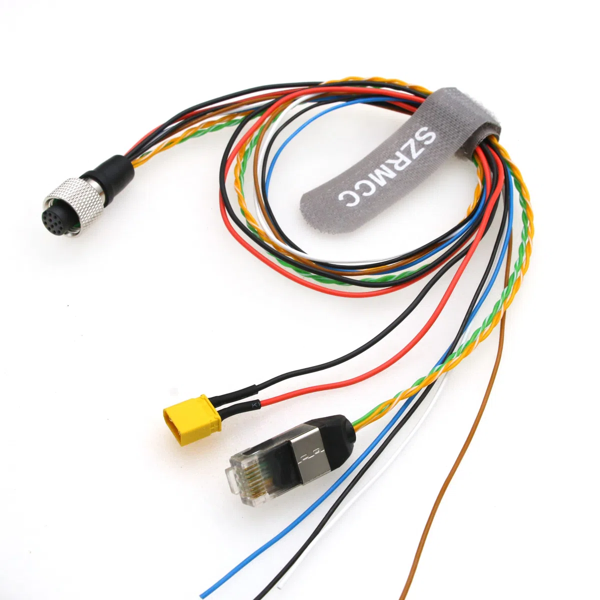 SZRMCC Livox Mid-360 Cavo M12 Aviation 12 pin femmina 3 in 1 splitter RJ45 XT30 cavo sensore dati cavo per DJI Livox Mid-360 Avia Lidar (20 cm)
