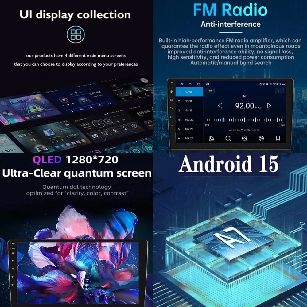 Autoradio 2 Din Bluetooth per Chevrolet Cobalt 2011-2021 Wireless Carplay Android Auto Stereo Auto Bluetooth Ips con Pantalla Táctil con Gps, 8 Nucleo 4G+64G