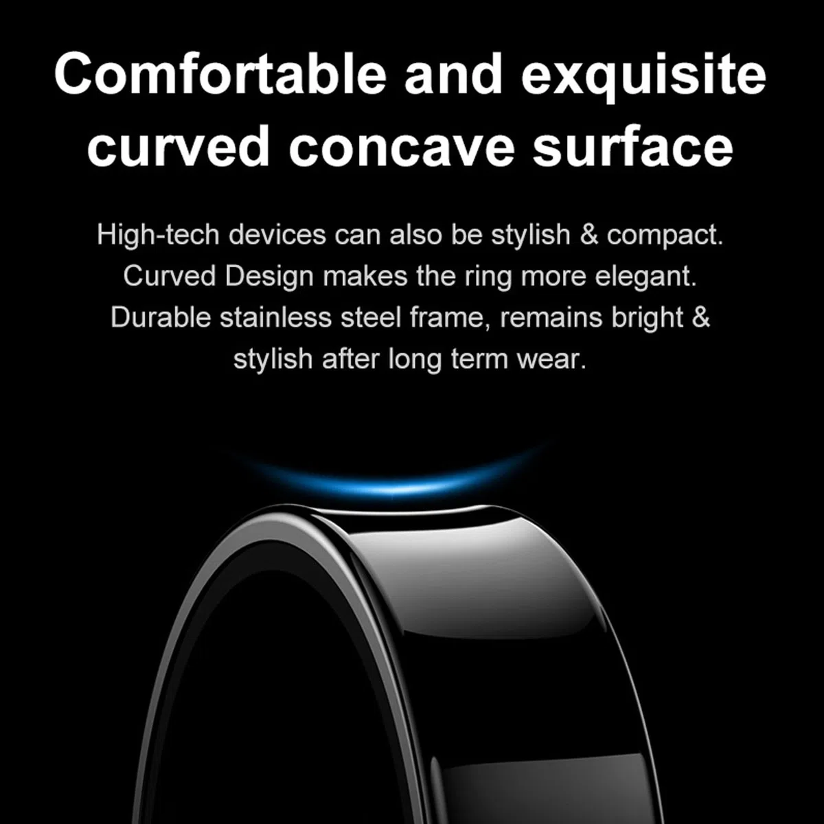 Korons Smart Ring, Anello for La Salute Con Ip68 Impermeabile, Leggero E Confortevole, Compatibile Con Android E Ios, Dispositivo Indossabile, Contapassi E Monitoraggio Della Distanza(Silver,#7)