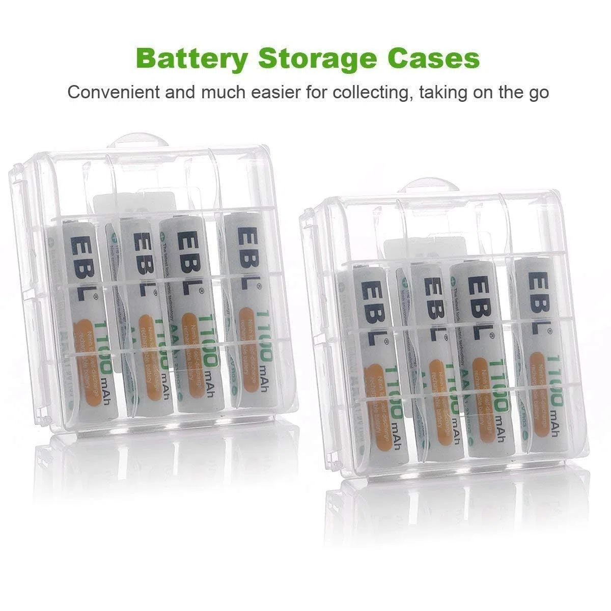 EBL Batterie ricaricabili AAA da 1100 mAh (8 confezioni) con caricabatterie intelligente AA AAA e cavo di ricarica micro USB