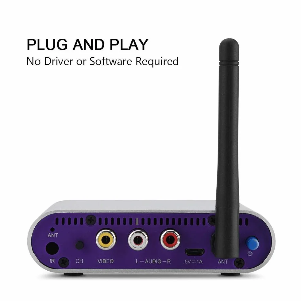 Wireless AV Sender, 5,8 GHz 300 m Wireless Video Trasmettitore e ricevitore 8-Group Video mittente Segnale TV per DVD, DVR, Telecamera di sorveglianza, Set-top Box, ecc.(EU)