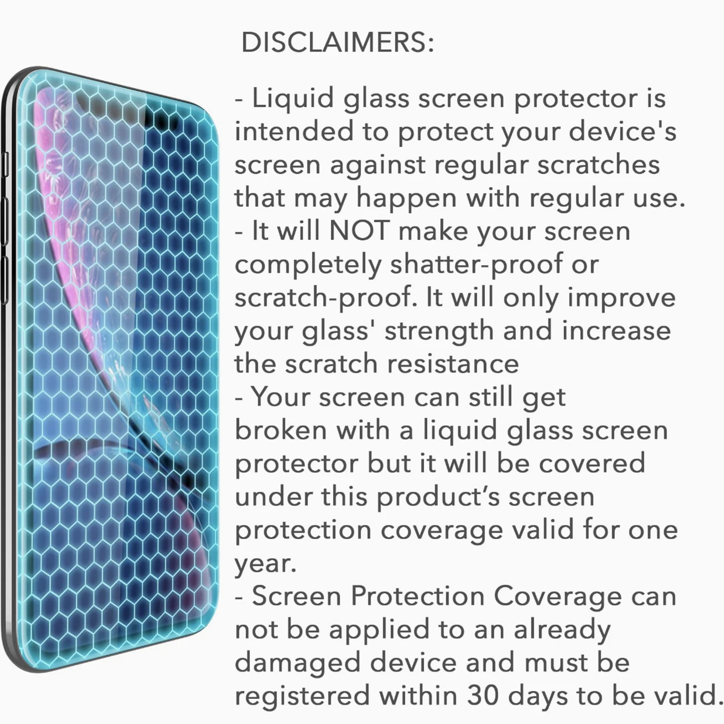 Luvvitt Pellicola protettiva in vetro liquido con protezione per lo schermo da 500 dollari - rivestimento antigraffio per tutti gli Apple Samsung e altri telefoni e tablet Smart Watch - Universale