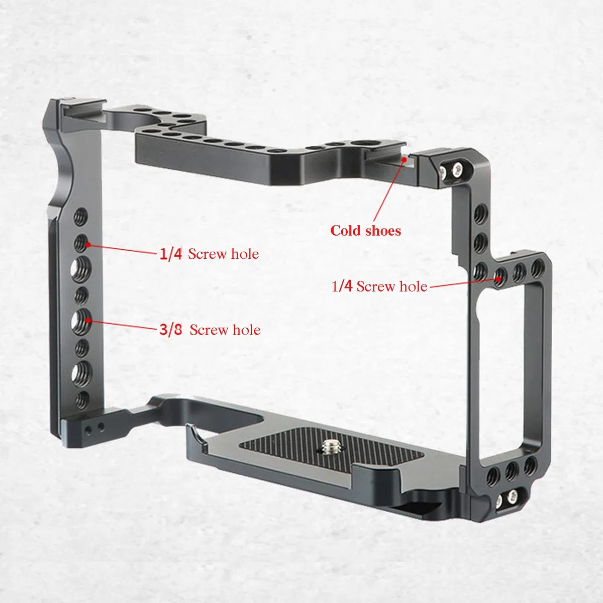 5DIV Gabbia per fotocamera Canon EOS 5D Mark II III IV 7D 6D DSLR custodia con doppio supporto a slitta fredda integrato per video Vlog Rig