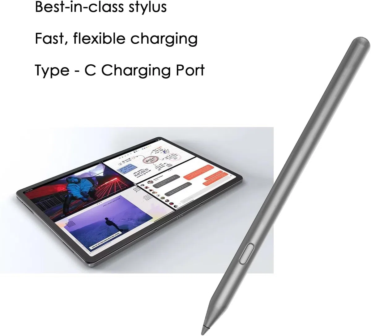 Tab Pen Plus per Lenovo Tab Pen Plus (AP500U/AP501U) Compatibile con Lenovo Tab P12 2023, Tab M10 Plus 5G, Tab M11, Tab K11, Tab K11 Plus, Y700, Legin Gen 3, supporta protocolli LPP2.0