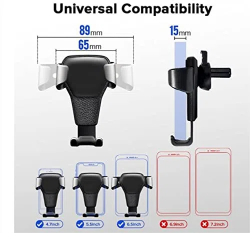 Supporto da auto per cellulare, supporto universale per bocchetta dell'aria, supporto universale per veicoli