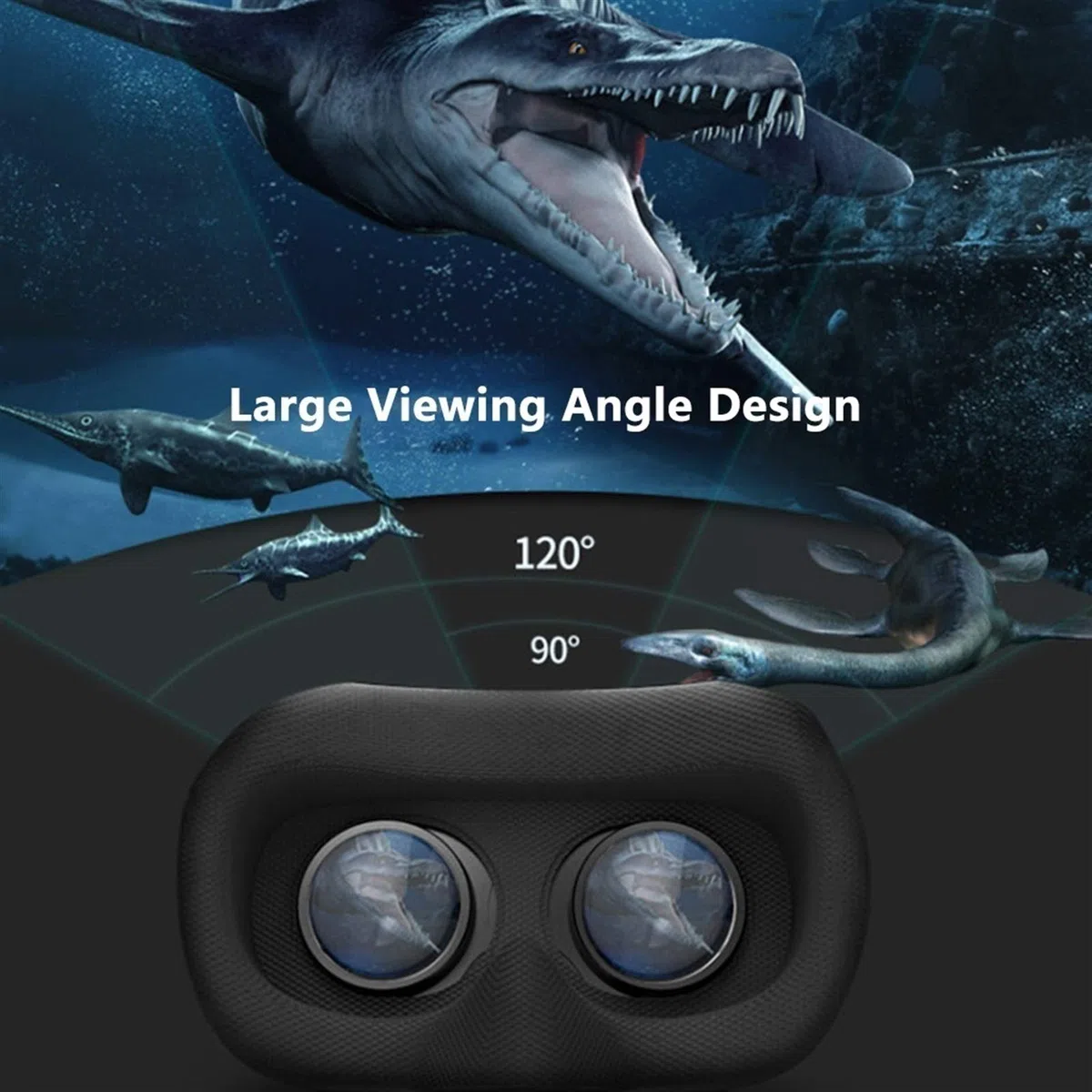 RSGK Cuffie di Realtà virtuale VR, dispositivi Intelligenti per i telefoni cellulari da 3,5"-7,0", Occhiali per Realtà virtuale 3D, Regali Adatti per Bambini e Adulti