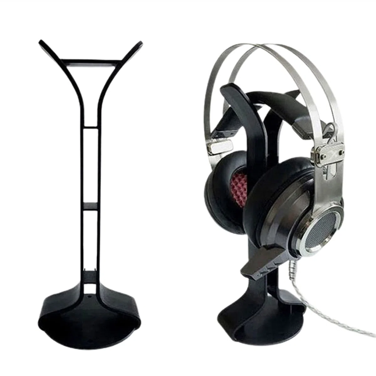 porta-cuffie, Supporto for auricolari in alluminio, supporto for cuffie(White)