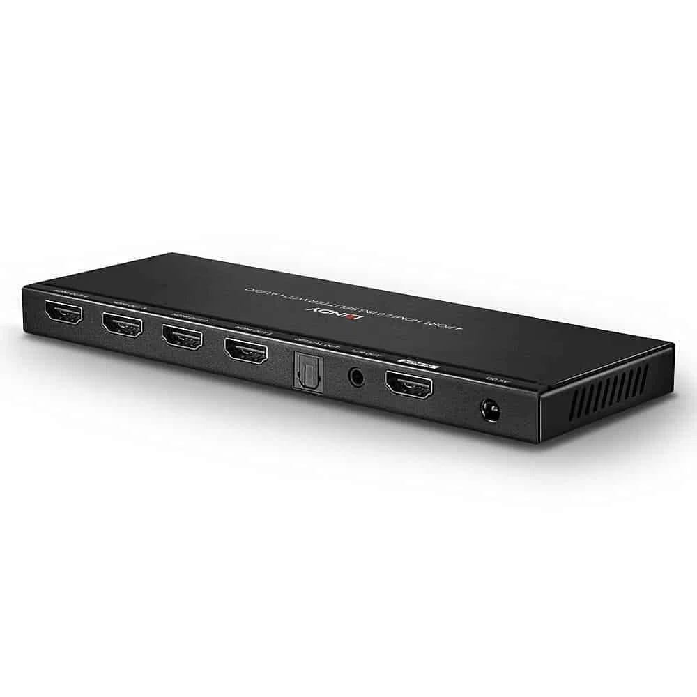 Lindy Splitter HDMI 2.0 18G con Audio, 4 Porte