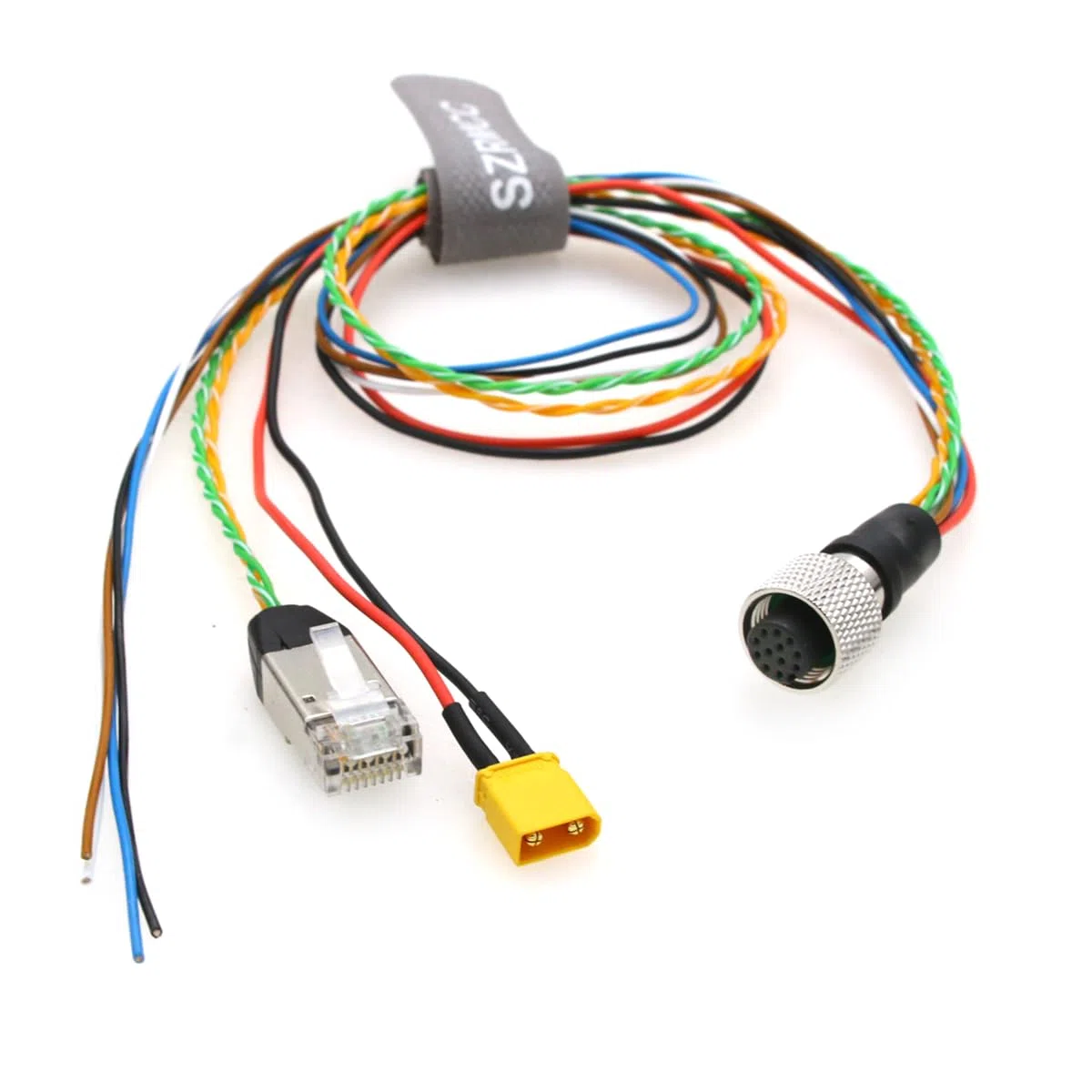 SZRMCC Livox Mid-360 Cavo M12 Aviation 12 pin femmina 3 in 1 splitter RJ45 XT30 cavo sensore dati cavo per DJI Livox Mid-360 Avia Lidar (20 cm)