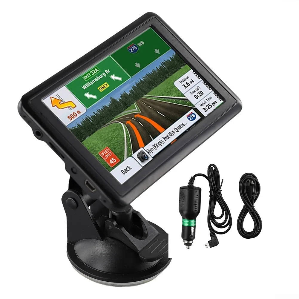 Navigatore GPS touch screen da 12,7 cm, navigatore satellitare per auto con mappa del Regno Unito, navigazione GPS per auto, camion, con guida vocale e autovelox allarmante
