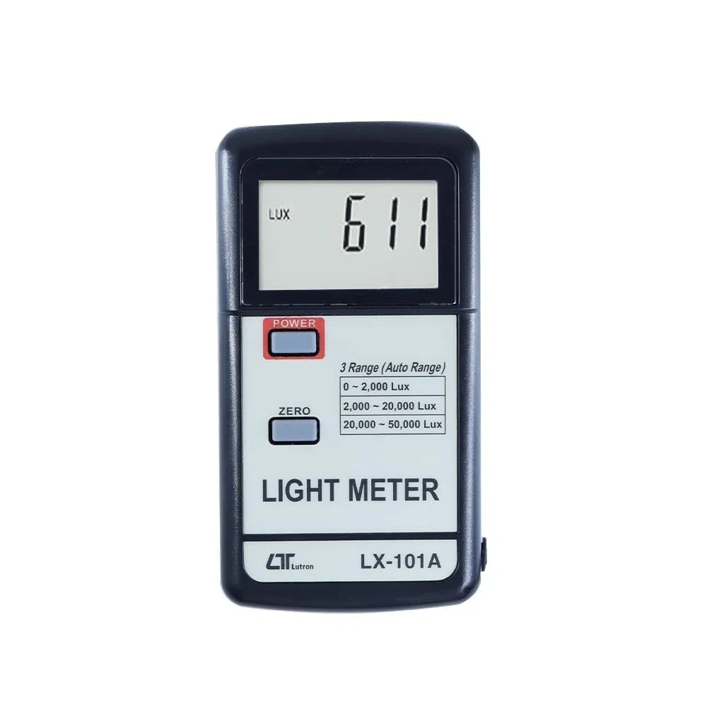 Luxmetro digitale (gamma: 50.000 Lux) per auditorium, teatri, stadi, anfiteatro, sale OT insieme al certificato di calibrazione di fabbrica Modello: Lutron LX-101A