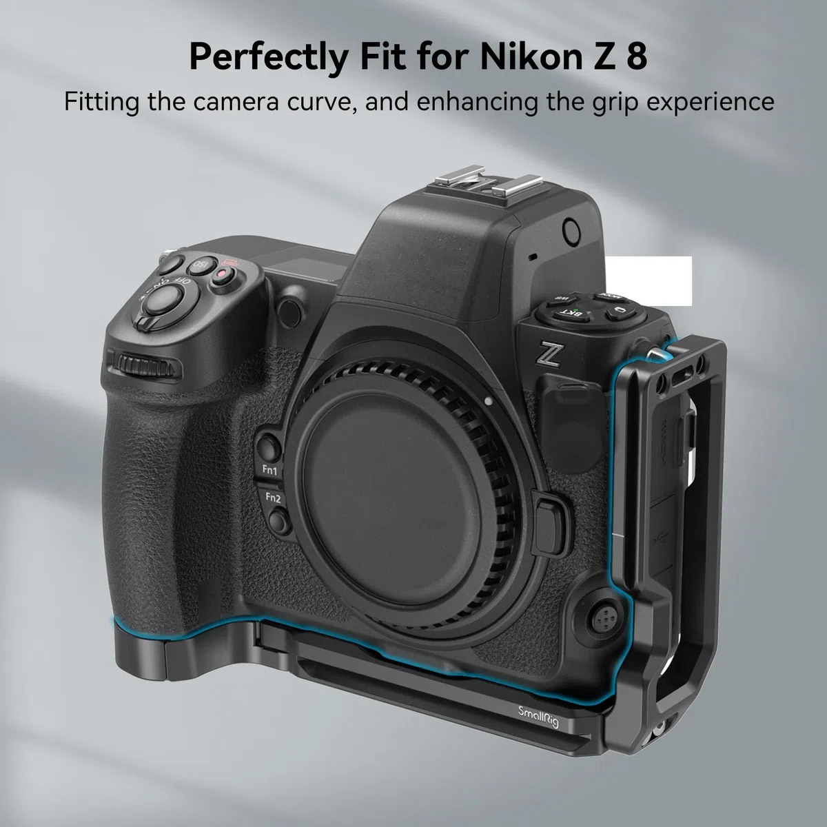 SMALLRIG Z 8 L Bracket per Nikon Z 8, Piastra a L a Sgancio Rapido per Arca Type, Passaggio Rapido Tra Scatto Orizzontale e Verticale - 3942