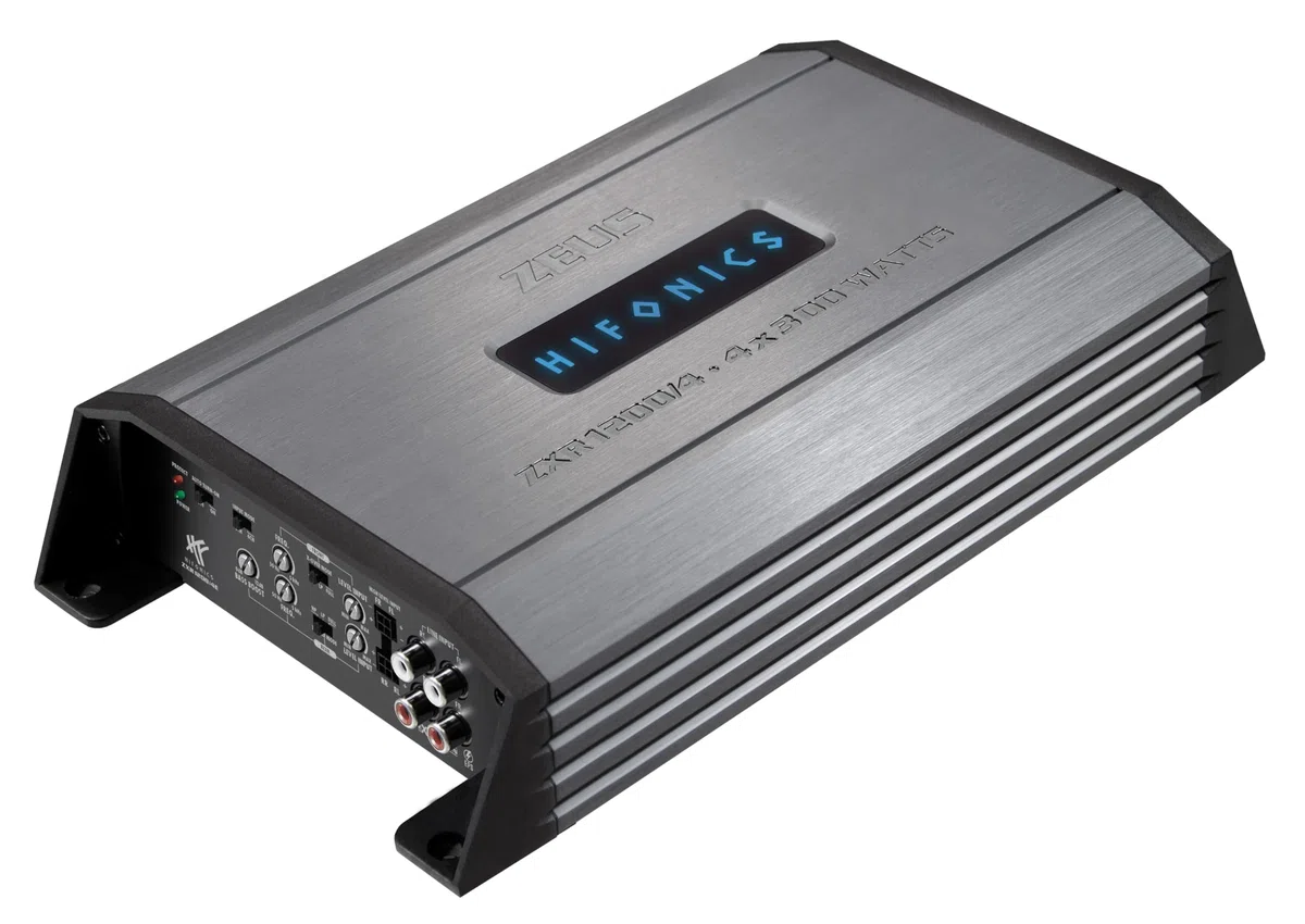 HiFonics ZXR1200/4E - Amplificatore digitale compatto a 4 canali CLASS D Premium con 1200 Watt RMS | della serie ZEUS EXPANSION