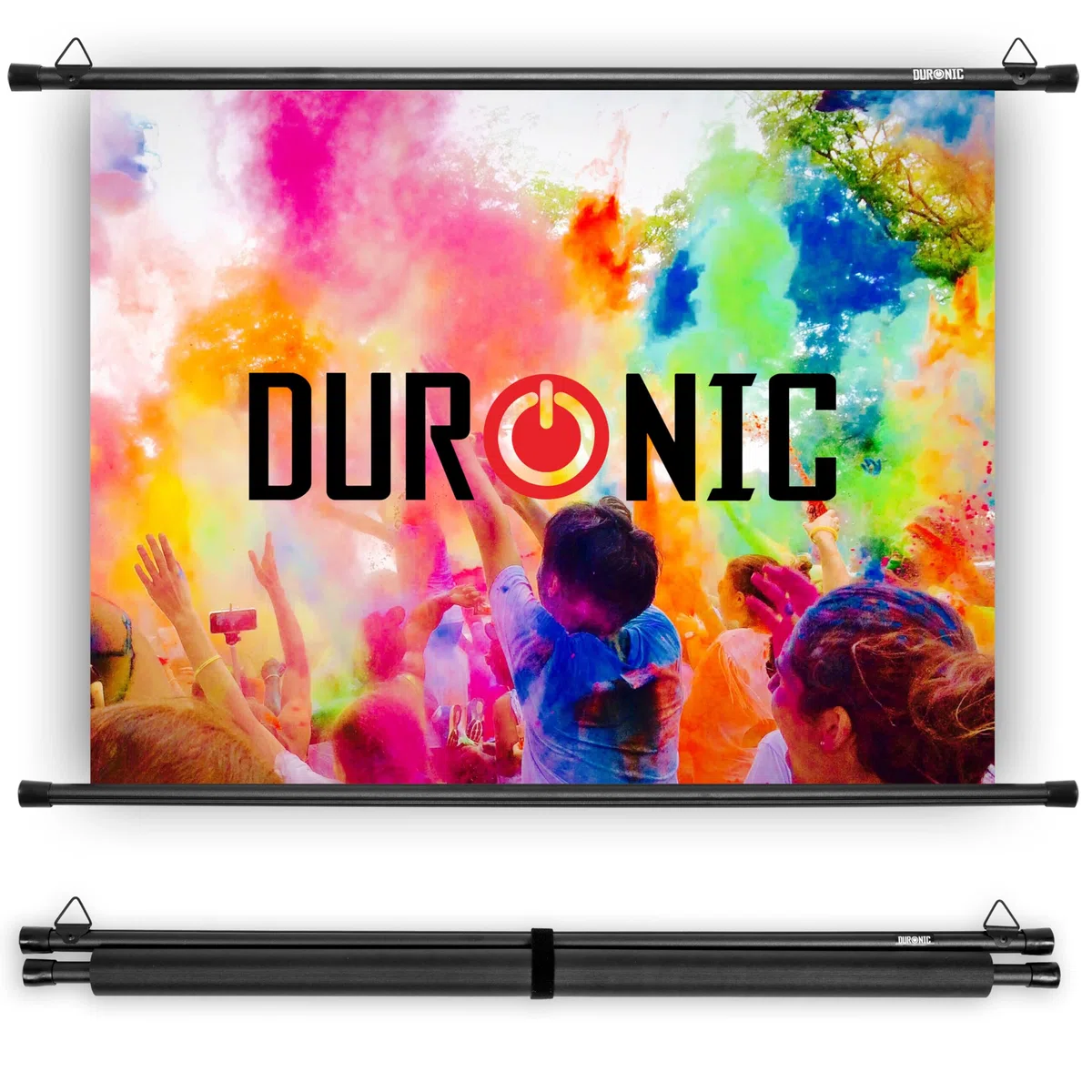 Duronic BPS50/43 - Schermo di proiezione HD semplice da montare a parete, per scuola, teatro, cinema, casa, schermo da 50 pollici, 4:3, bianco opaco (dimensioni: 102 x 76 cm)