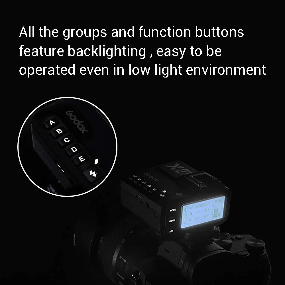 Godox X2T-N TTL 2.4G Wireless Flash Trigger compatibile con fotocamere Nikon, alta velocità HSS 1/8000s, funzione TCM, controllo APP con connessione Bluetooth