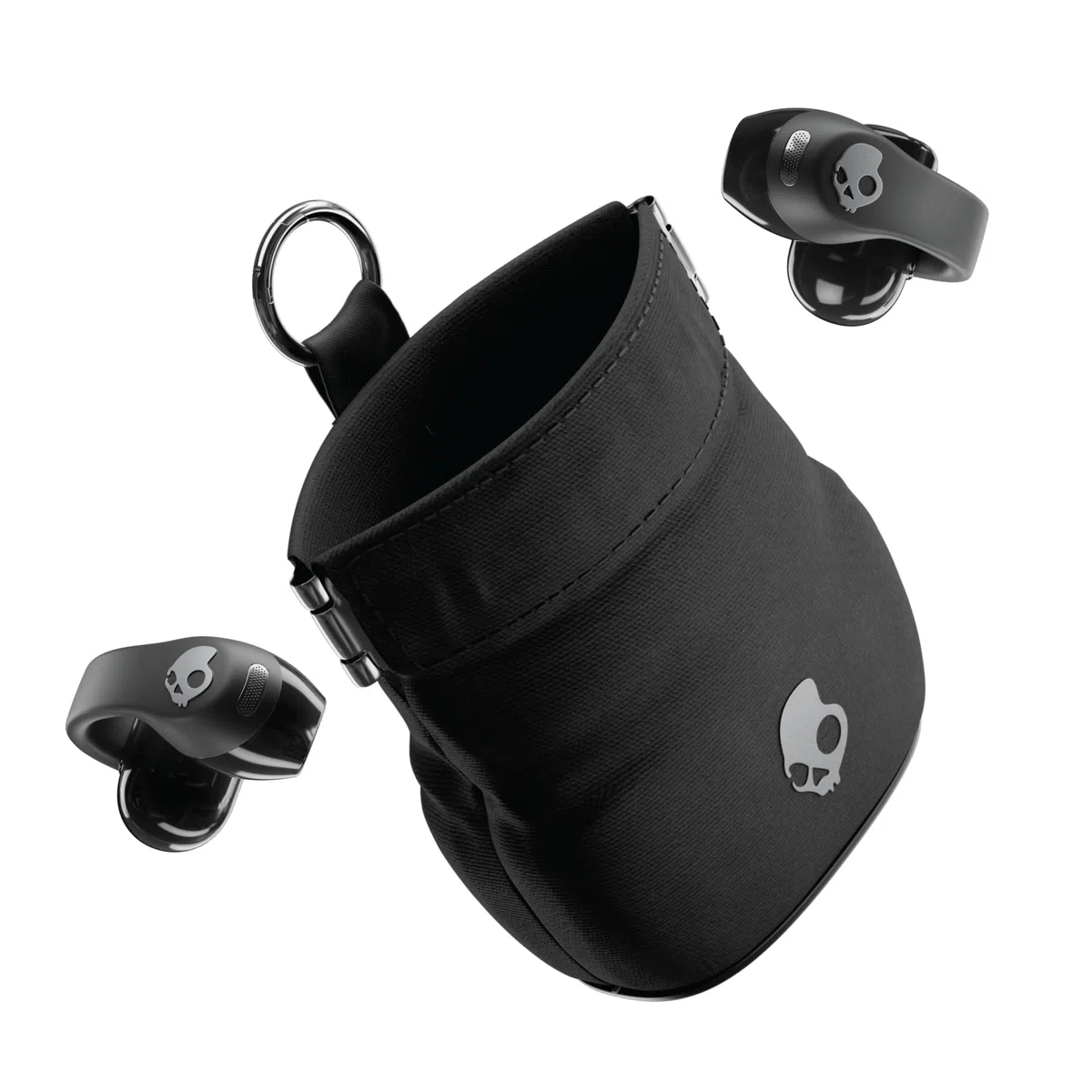 Skullcandy Push 720 Open Wireless Open Ear Bluetooth Earbuds, Headphones, Waterproof, Clip-On Lightweight Design, 30 Hours Battery, Wireless Charging Pouch, Microphone for iPhone Android - True Black