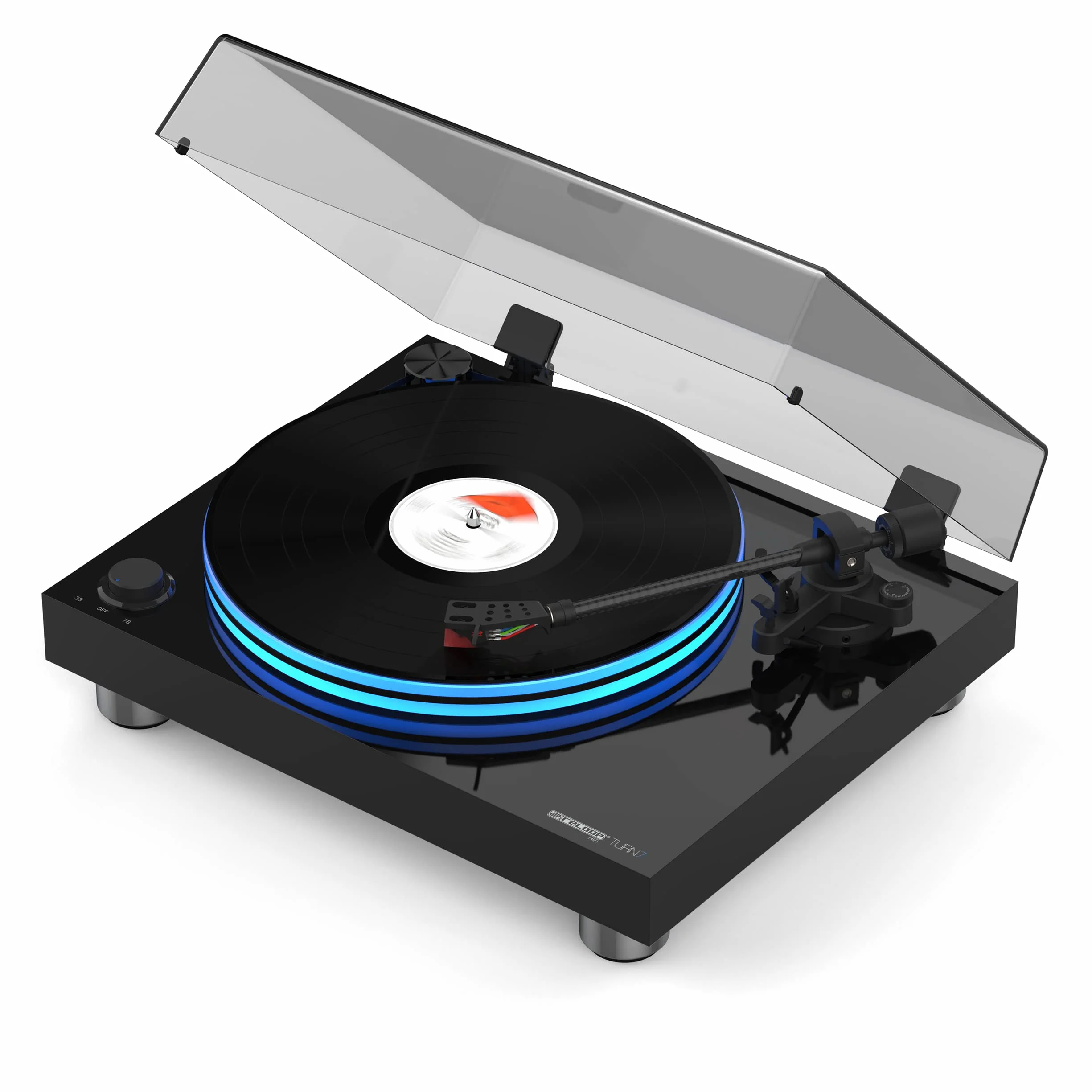 Reloop 80 Record Case Black - Classica Custodia Per Dischi, Angoli Di Protezione Arrotondati, Nero