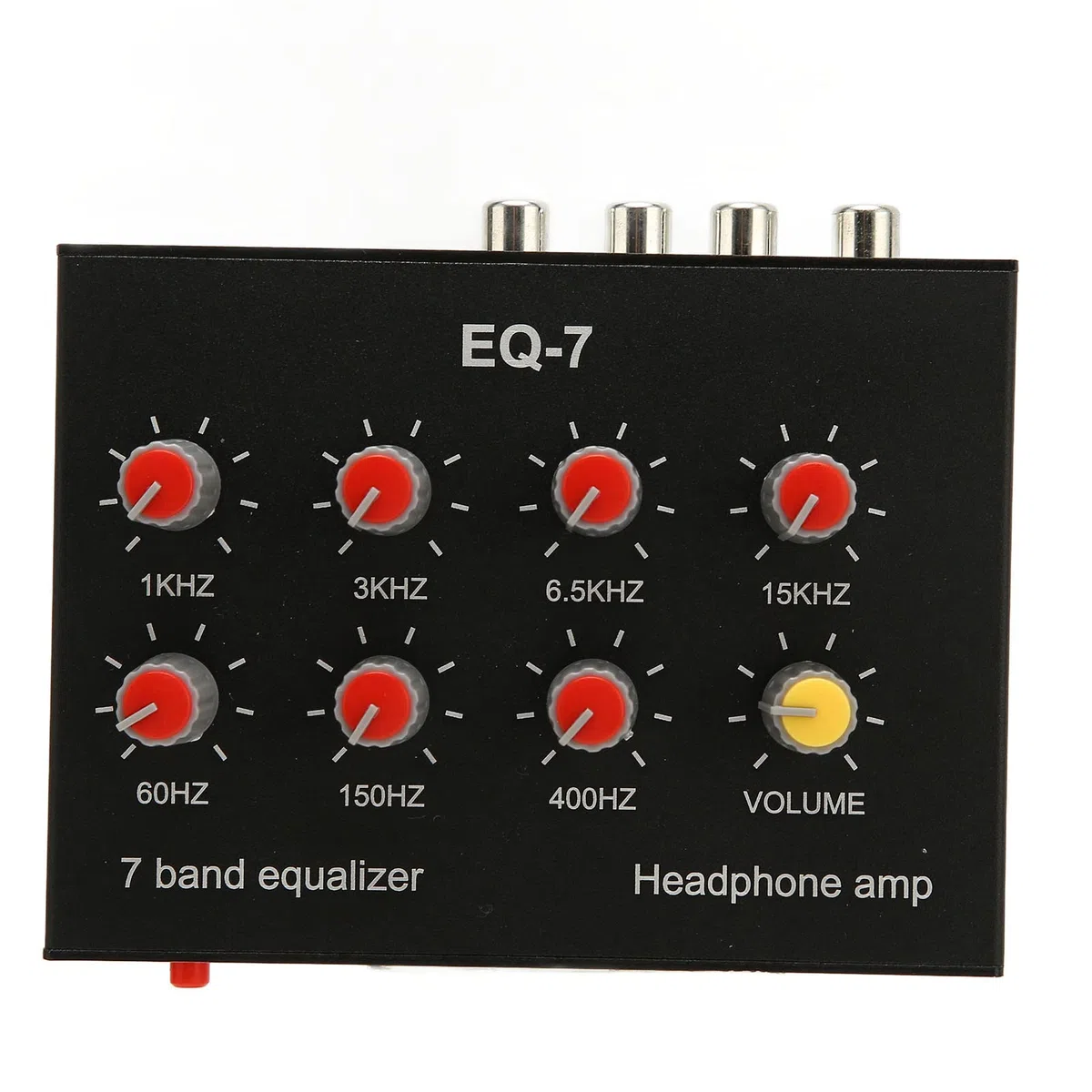 Ejoyous Equalizzatore Grafico a 7 Bande, Equalizzatore Audio a Doppio Canale, Mixer DJ, Interfaccia da 3,5 mm