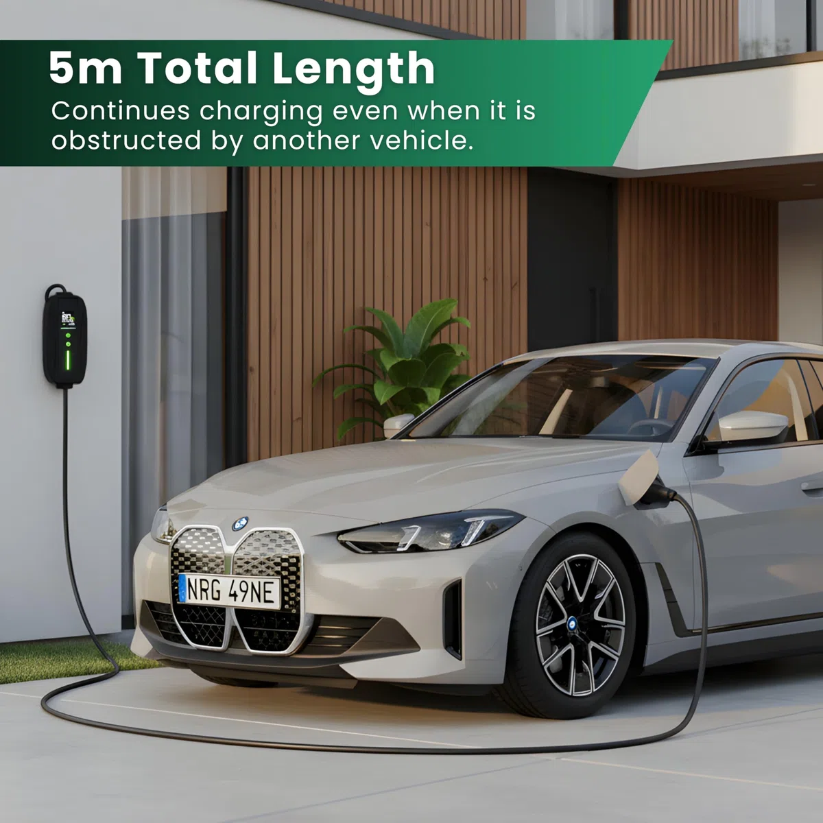 Cavo di ricarica tipo 2 con spina CEE [3 fasi, 7 m, 6-16 A] - stazione di ricarica da parete mobile e caricabatterie EV - ricarica rapida auto elettrica - compatibile con VW, Tesla, BMW
