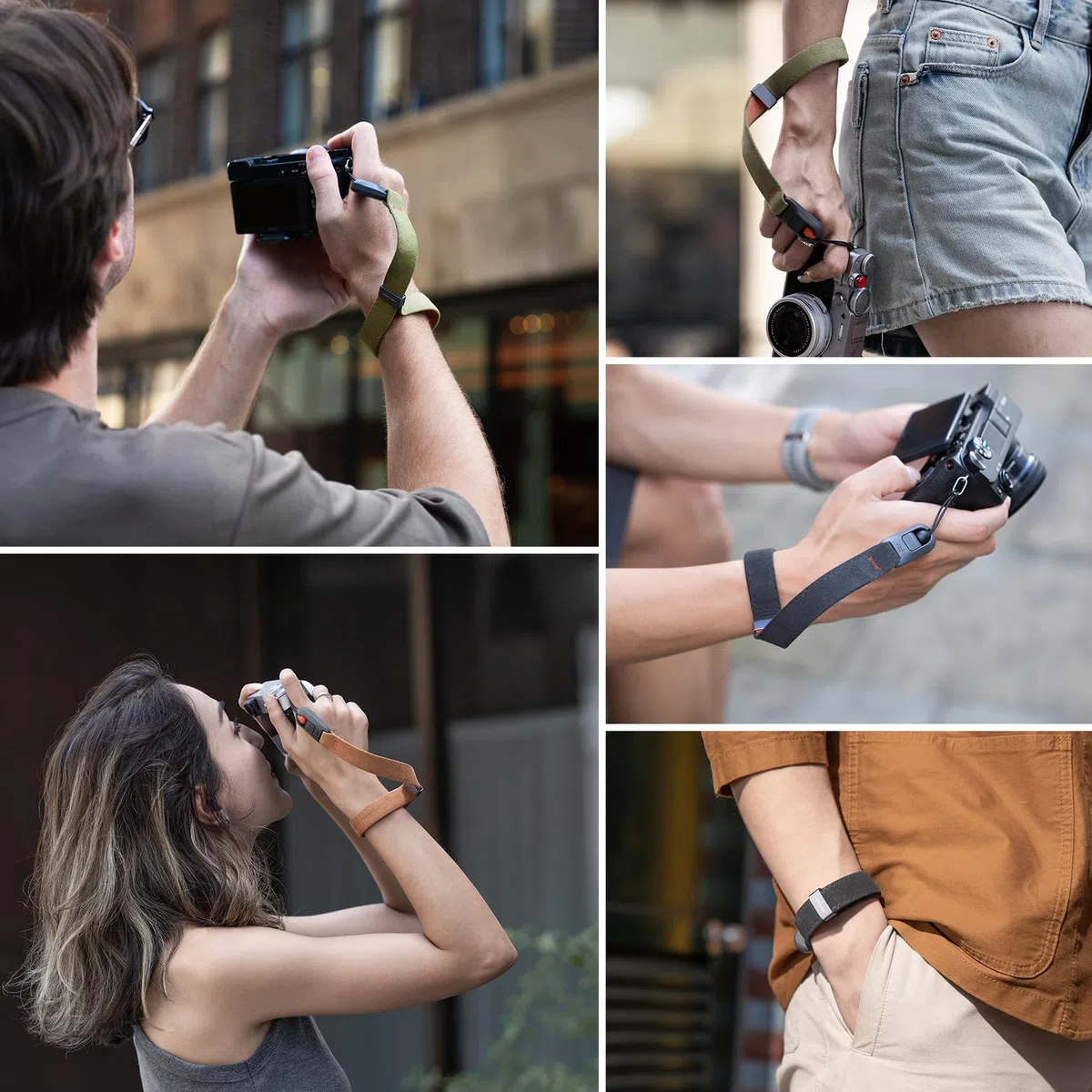 PGYTECH Cinghia da polso per fotocamera, regolabile, a sgancio rapido