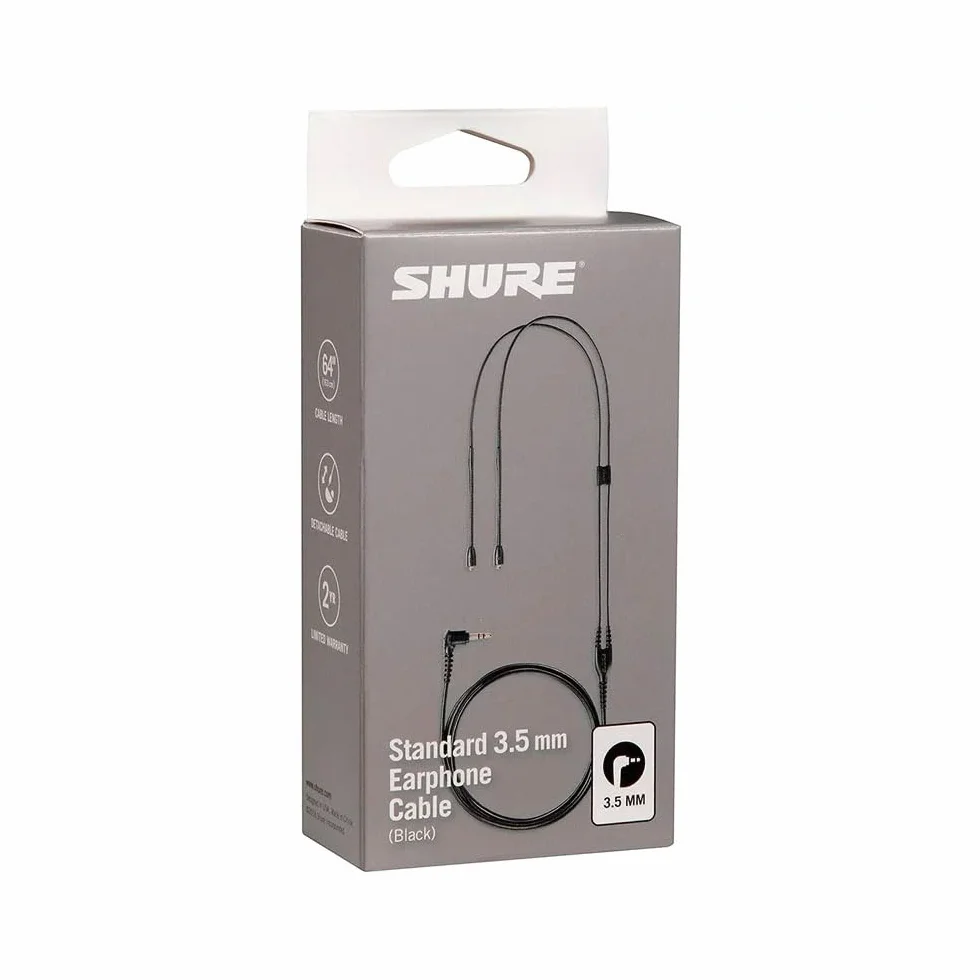 Shure Eac64Bk Cavo Di Ricambio Per Gli Auricolari Se, 162 cm, Nero