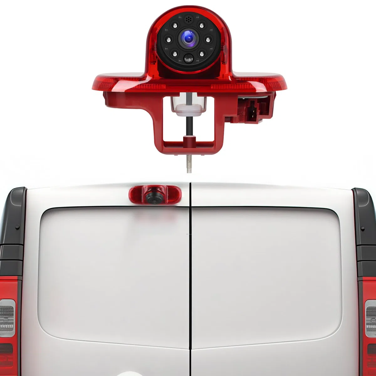 Telecamera Auto Posteriore con Luce Freno, Auto Terzo Roof per Renault Trafic 2001-2014/Renault Trafic Combo 2001-2011/Vauxhall Vivaro 2001-2014 Integrata nella Terza Luce di Stop Visione Notturna