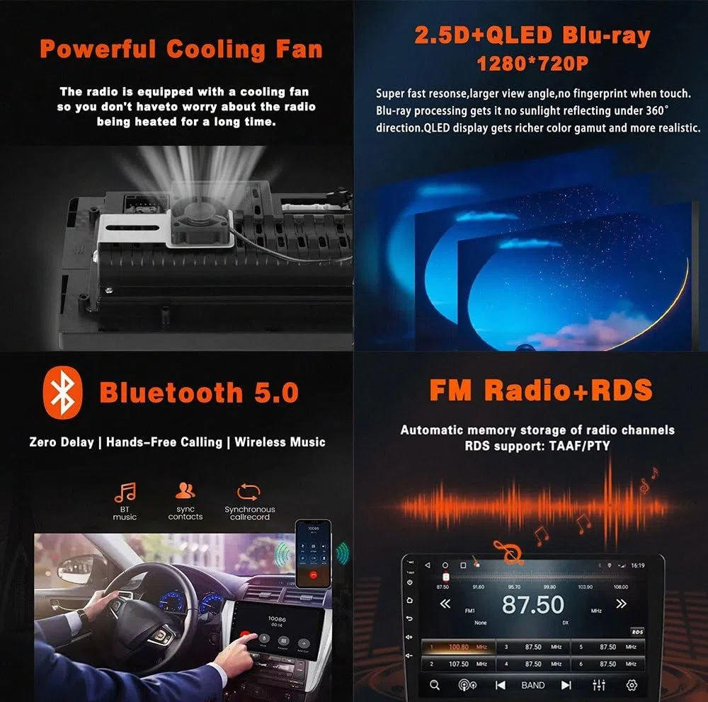 Autoradio Gps Navigazione Stereo 2 Din per Citroen Nemo 2008-2017 Wireless Carplay Android Auto Stereo Auto Bluetooth Ips con Pantalla Táctil con Gps, 8 Nucleo 6G+128G