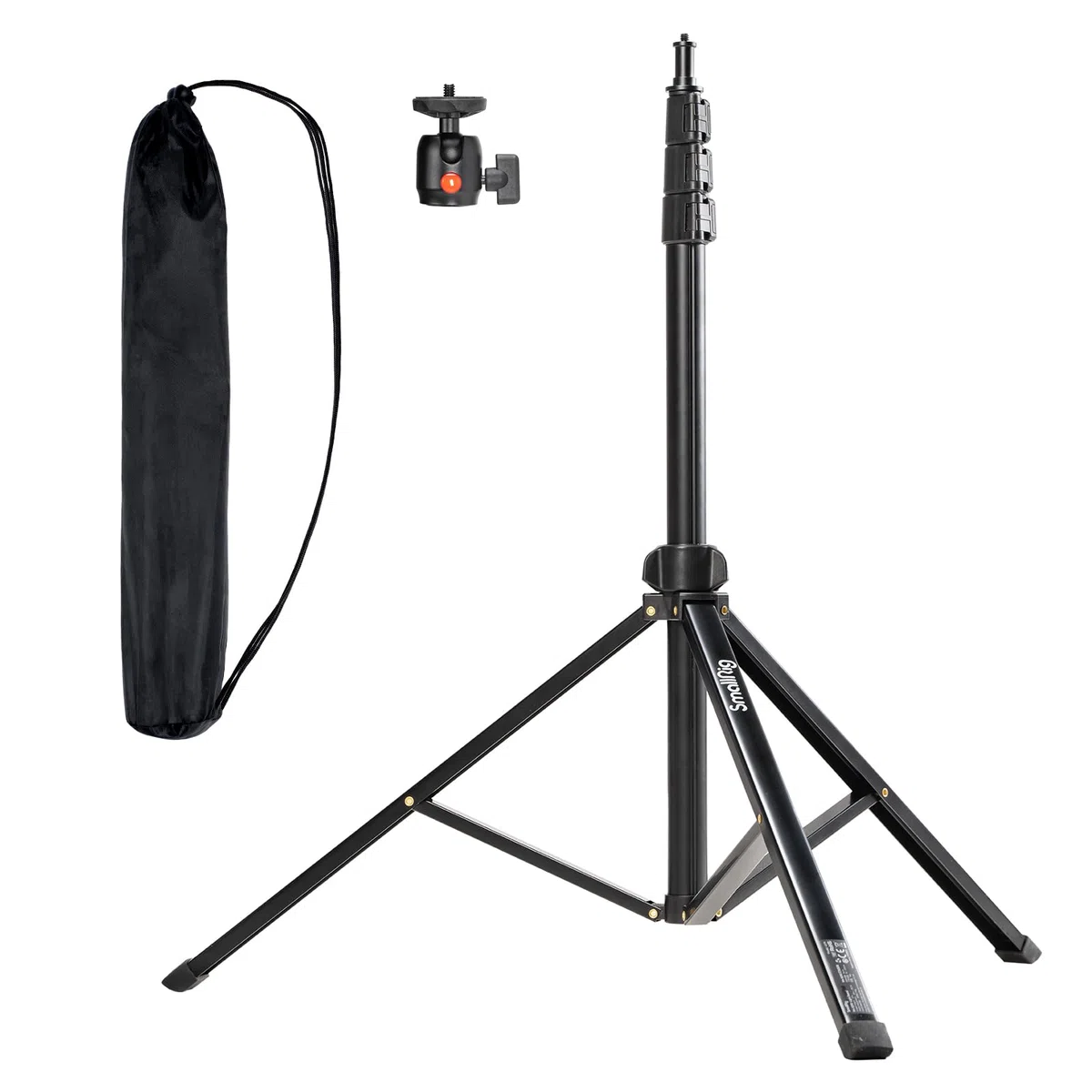 SMALLRIG Supporto Luminoso per Fotografia, Altezza Regolabile: 56-200 cm, Supporto Leggero Leggero per Riflettori, Softbox, Luci da Studio, Ombrelli, Luce Anulare, Carico Massimo 4 kg, RA-S200-4379