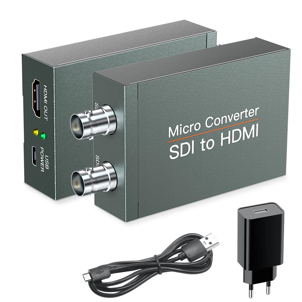 Convertitore da SDI a HDMI, da SDI a HDMI con SDI Loop Out, 1080p HD / 3G / SD-SDI a HDTV Video Audio Convertitore Adattatore BNC a HDTV per Fotocamera Monitor Proiettore