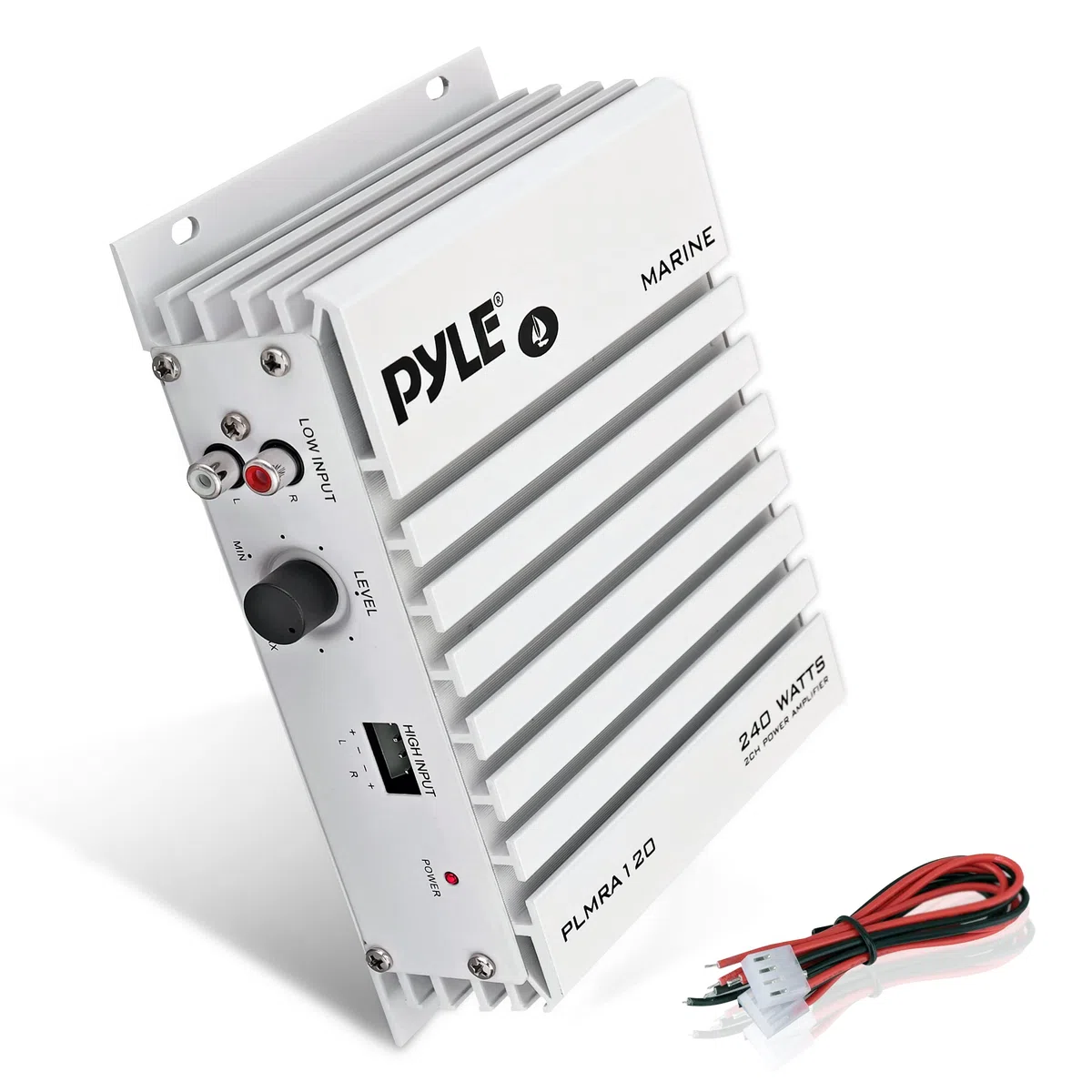 Pyle PLMRA120 - Amplificatore a 2 canali, impermeabile, da 240 W, colore: Argento