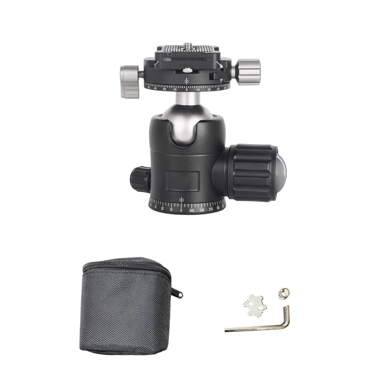 Generic Testa a Sfera Rotante a 360° Testa Panoramica per Treppiede di Grande stabilità per Sessioni di Ripresa Stabili Capacità di Carico di 8 Kg Compatibilità Universale (30 mm)