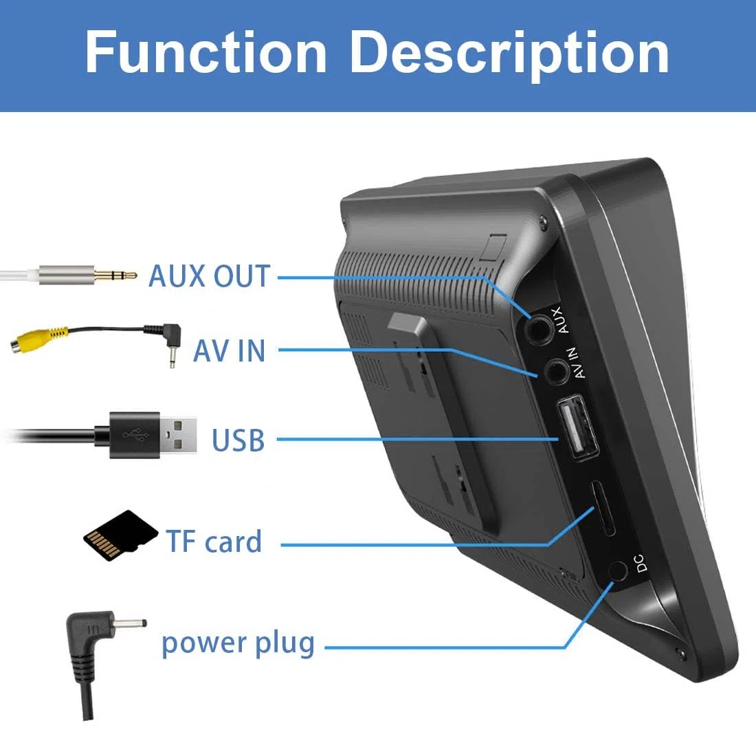 NHQZ GPS Auto,GPS Navigatore Satellitare,Navigatore per Camion,7 Pollici Touchsceen,con Avviso Guida vocale,Chiamata Bluetooth,Uscita Wireless FM,Multilingue,per Auto Camion