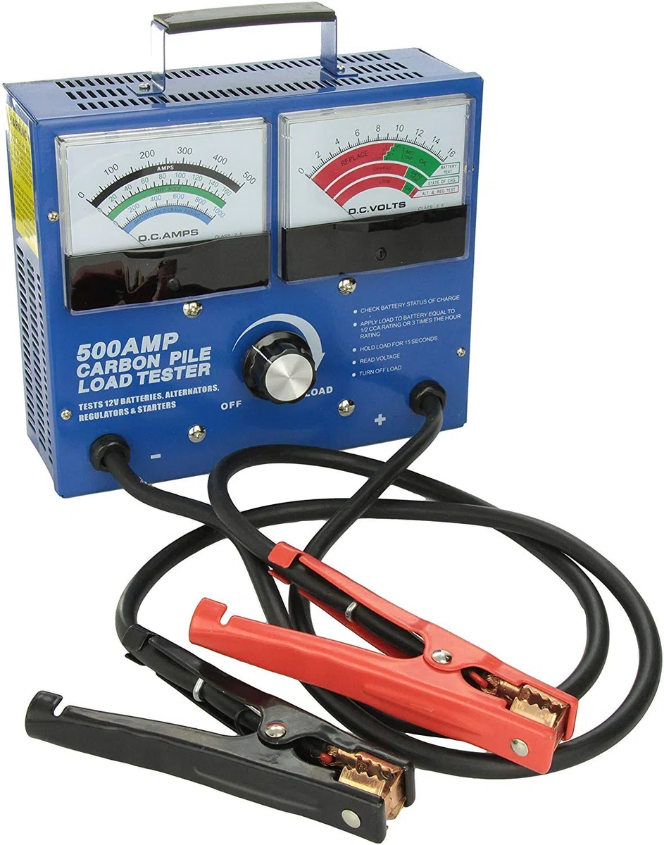 VCT Tester di carica batteria 12V 500 Amp Carbon Pile Tester Alternatore Starter 1000CCA Test