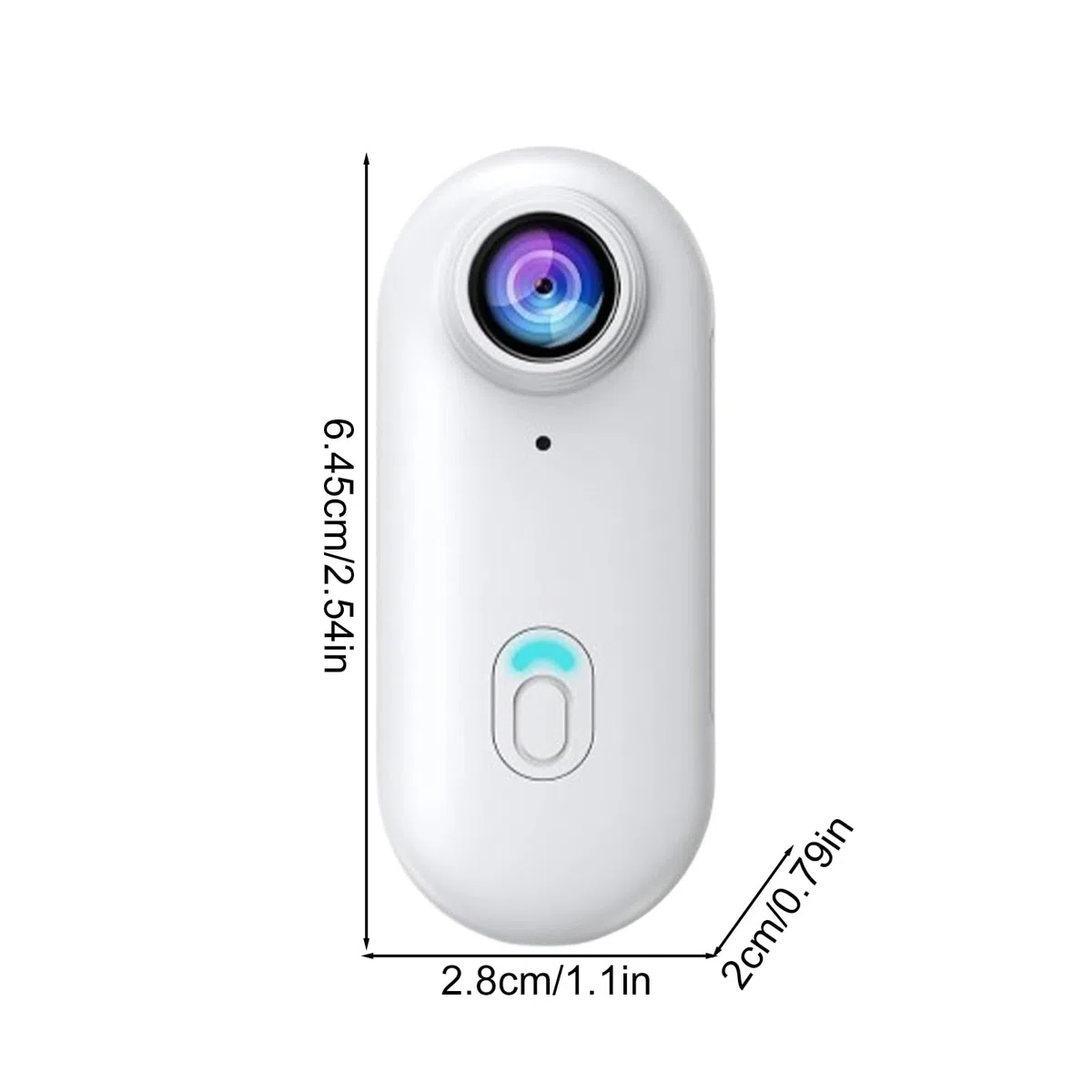 Fotocamera indossabile, fotocamera sportiva per esterni, dispositivo di vlogging indossabile, telecamera compatta per sport, moto, bicicletta, palestra, escursionismo, viaggi, animali domestici