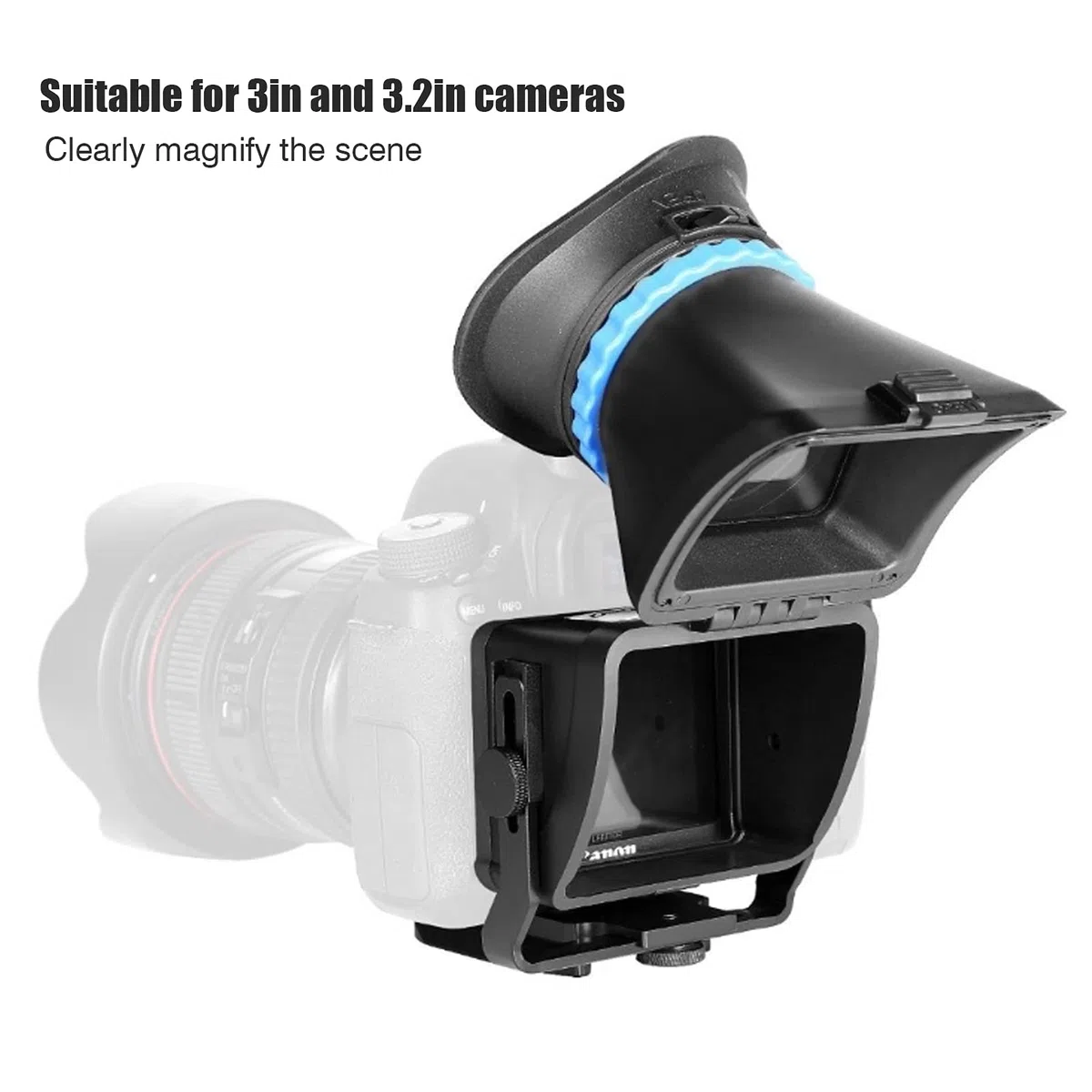 ST-1 Telecamera Viewfinder Schermo, Mirino con Magnifier 3X per Videocamera con Mirino Reflex 3in/3.2in Screen